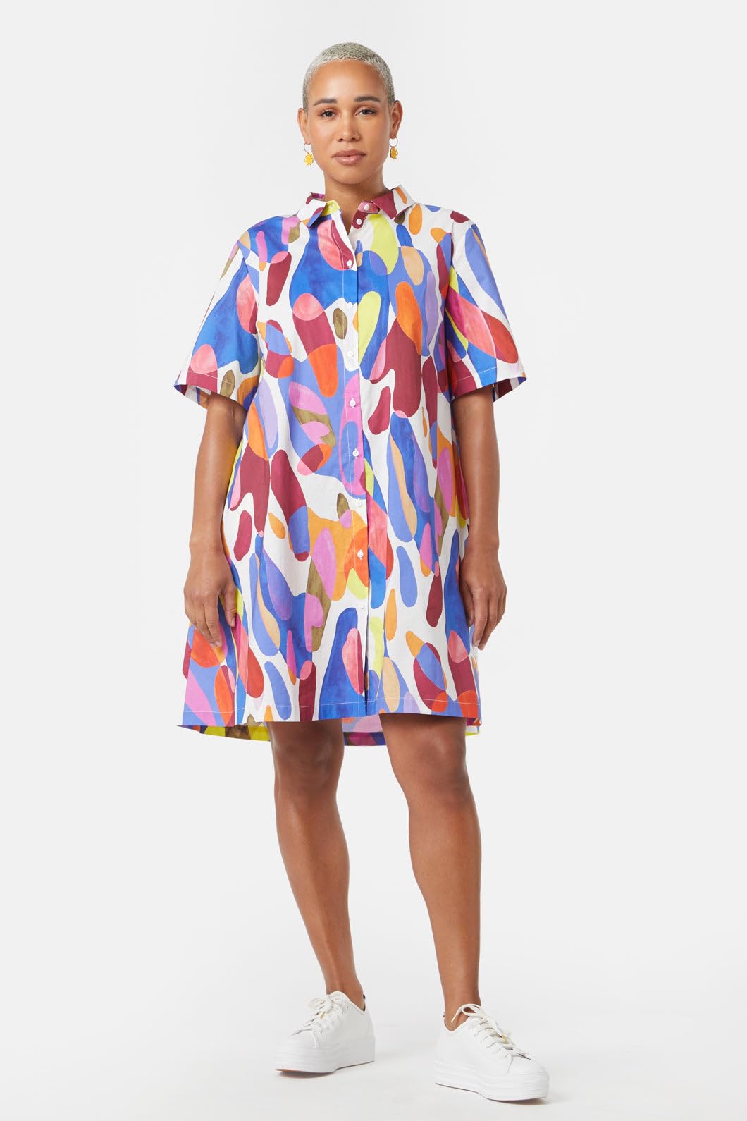 Attire Empire Women Abstract Printed Multi-Color Long Shirt