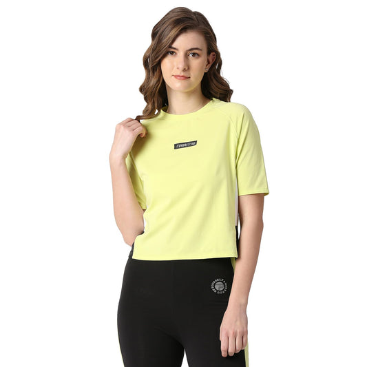 Pepe Jeans Women's Printed Regular Fit T-Shirt (PL505497_Yellow XL)