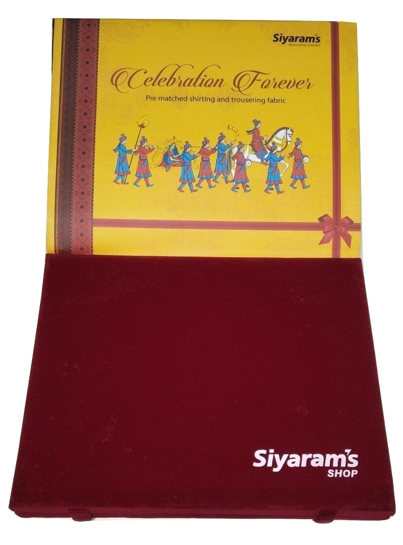 Siyaram's Men's Polyester Shirt and Pant Unstitched Fabric Combo Pack (Multicolour, Free Size)