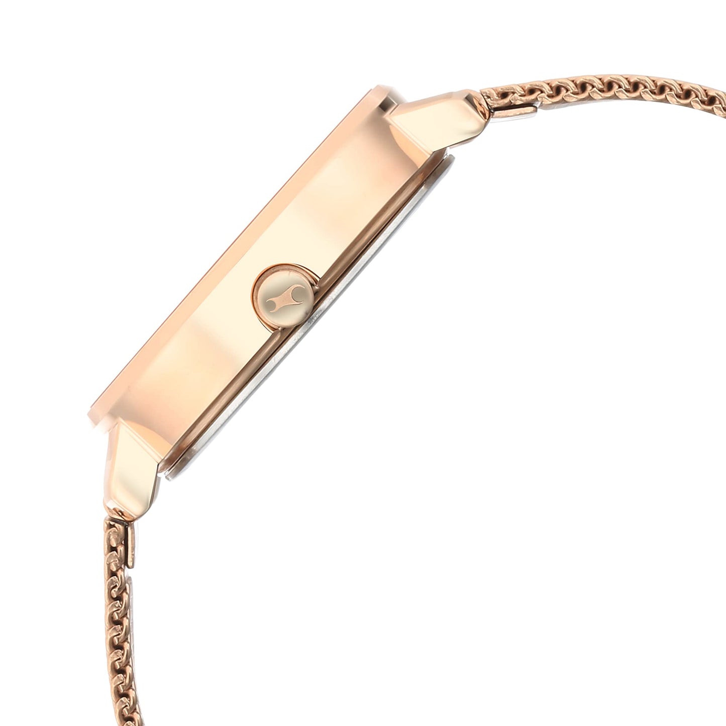 Fastrack Younique Quartz Analog Rose Gold Dial Rose Gold Stainless Steel Strap Watch for Girls - NS6278WM01