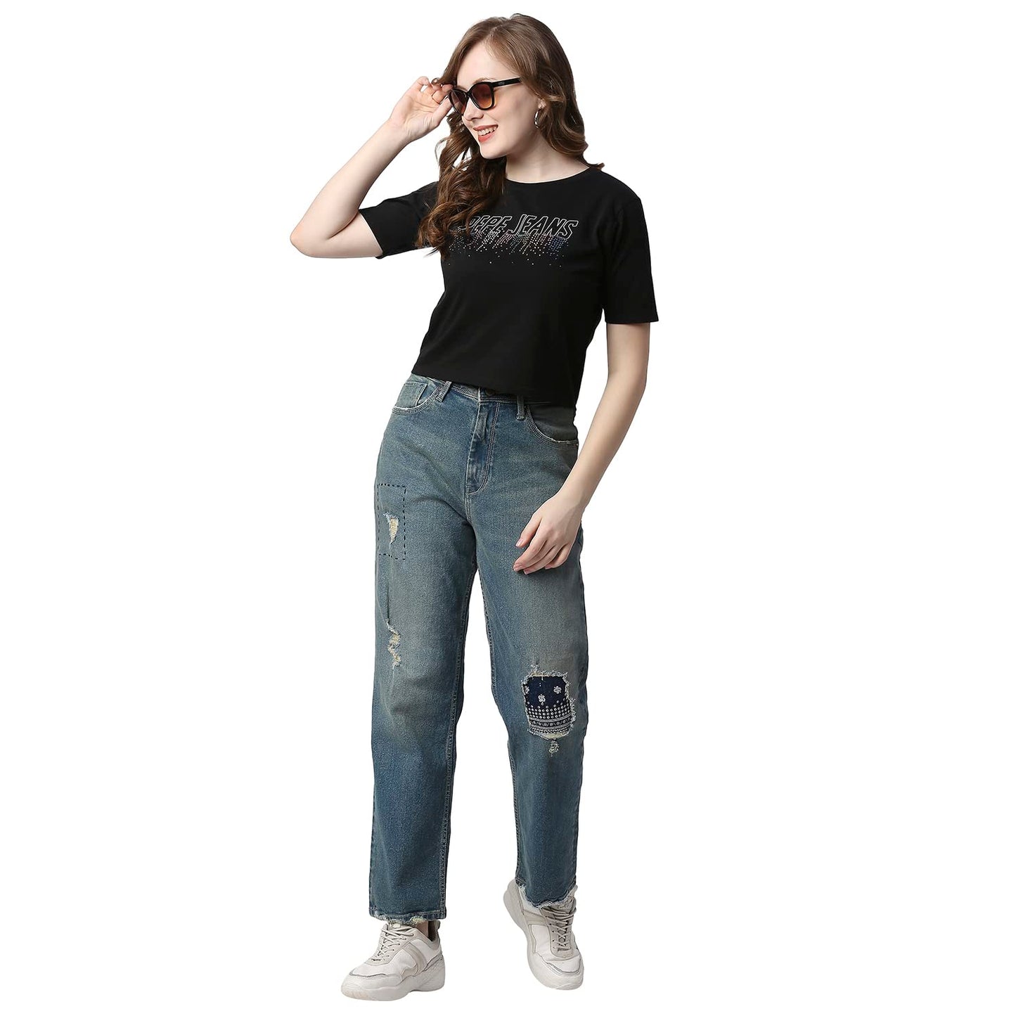 Pepe Jeans Ladies Straight Jeans(Med Tint_28)