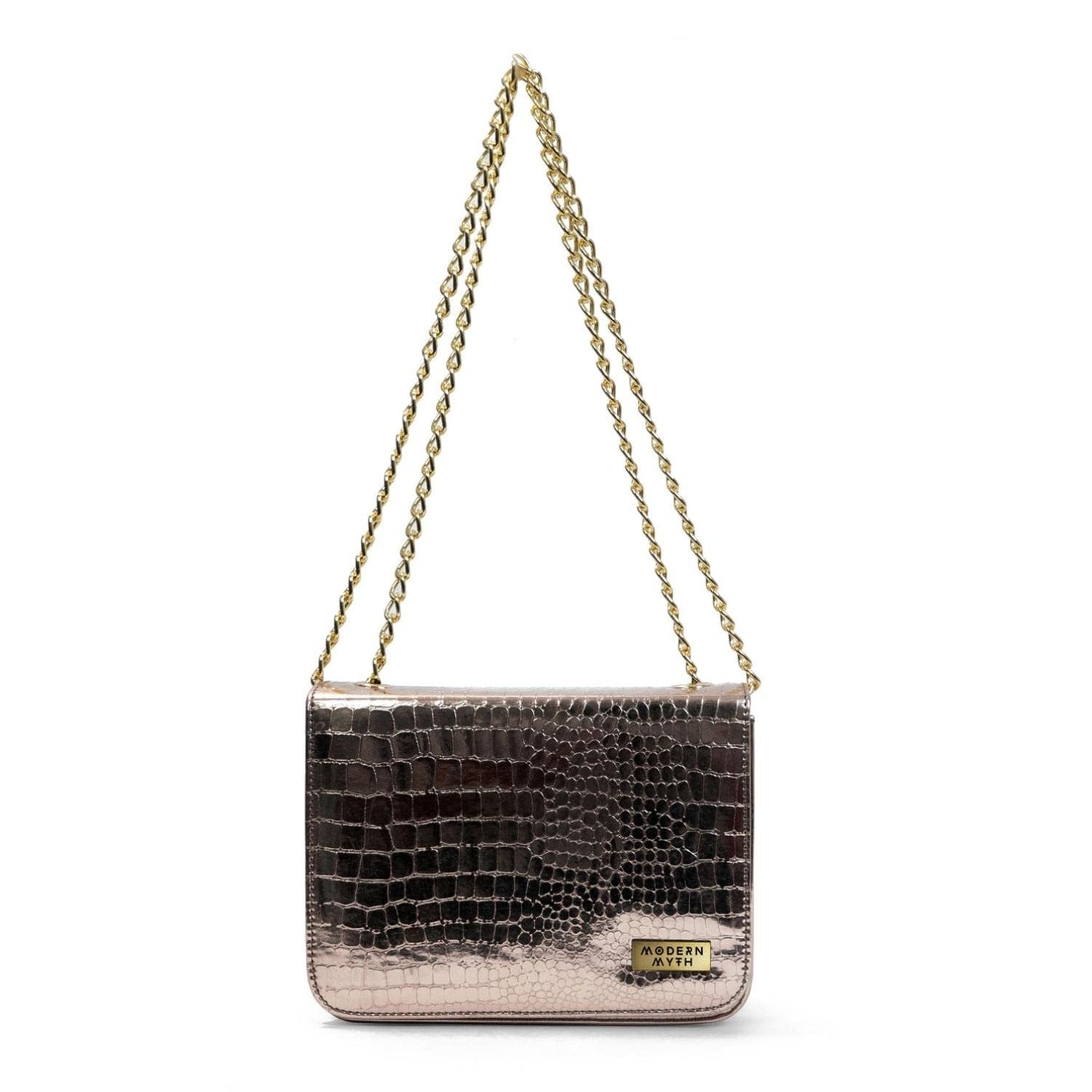 Modern Myth Golden Era Crocodile Pebble Embossed Handbag for Girls & Women