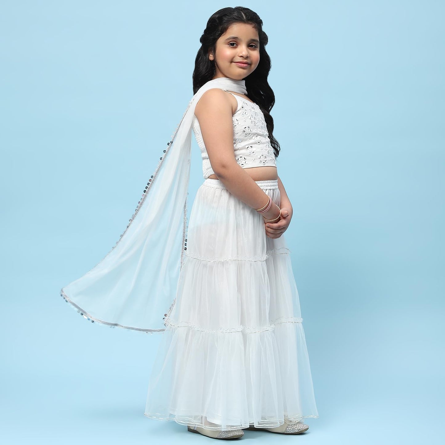 BIBA Girls SOLID STRAIGHT KID(KWSHEESH MAHAL5965_WHITE_9)