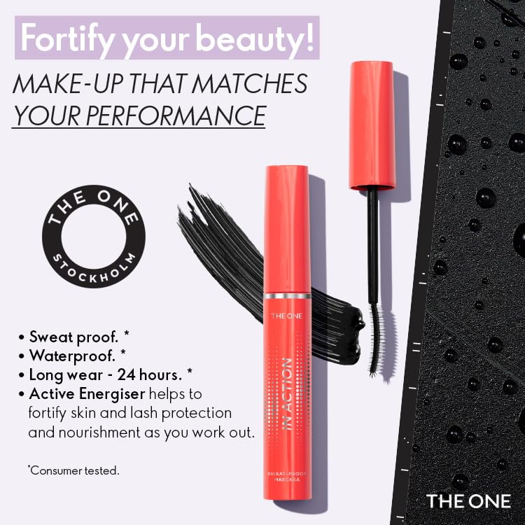 Oriflame THE ONE IN ACTION Sweat-Proof Mascara | Lightweight and Long-lasting | Waterproof Mascara, 8 ml