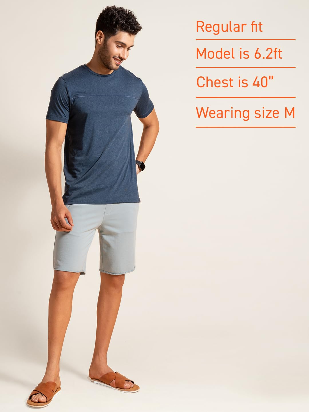 DAMENSCH Regular Fit Cotton Blend Tshirt Half Sleeve Crew Neck Comfortable Casual Lightweight Premium Vortex Elemental Breeeze Tshirts for Men Pack of 1-Teal Haze-L