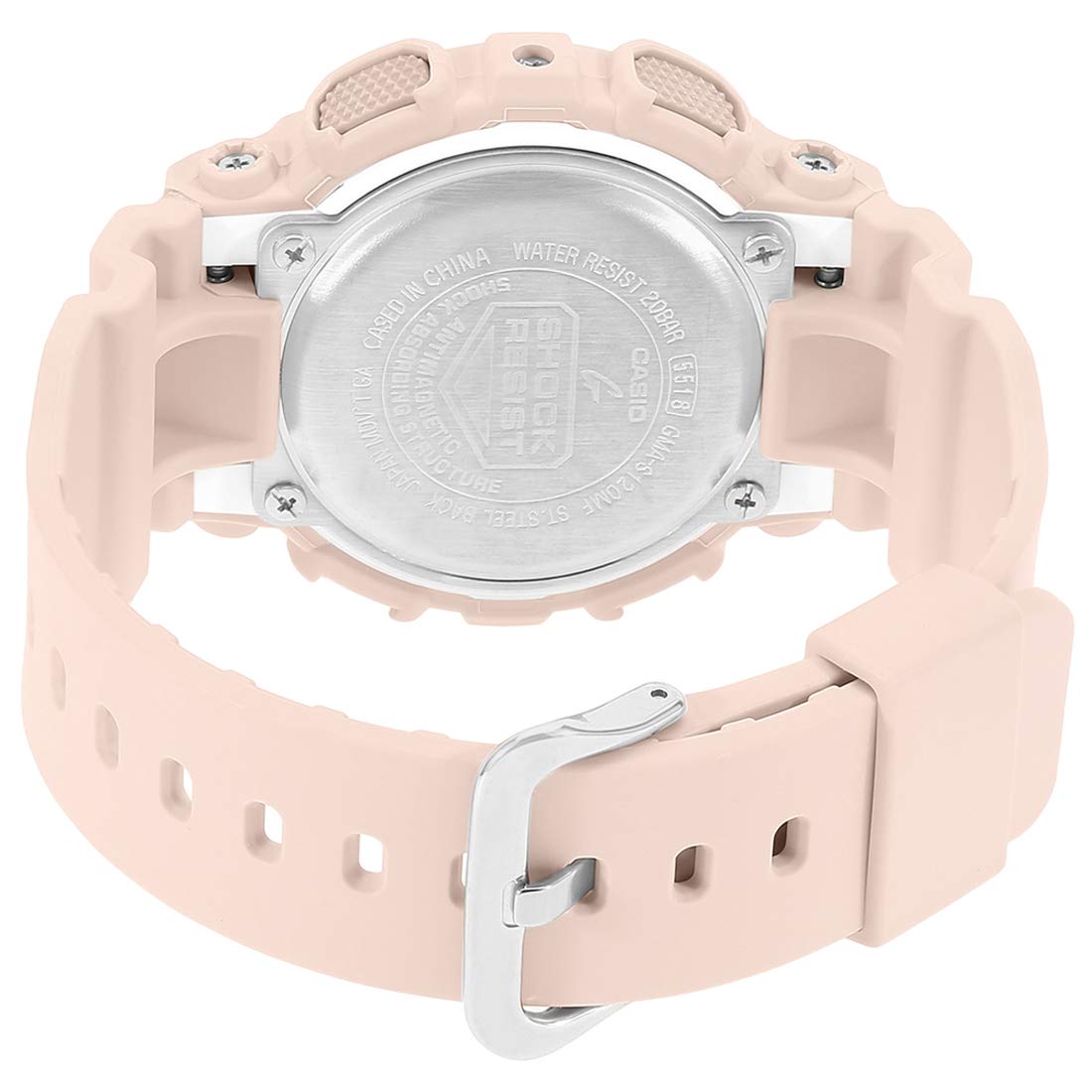 Casio G-Shock GMA-S120MF-4ADR Analog-Digital Rose Gold Dial Women Watch Rose Gold Resin Strap (G732)
