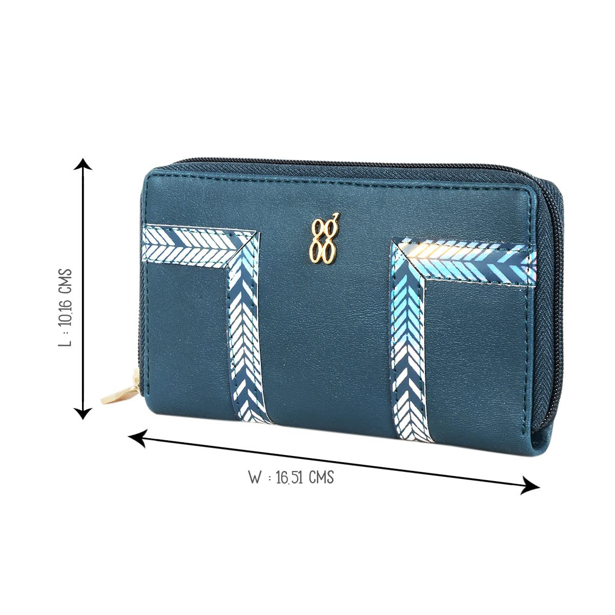 Baggit Women Blue Wallet Medium Size | Ladies Stylish Purse Bag | Credit Card Money Holder