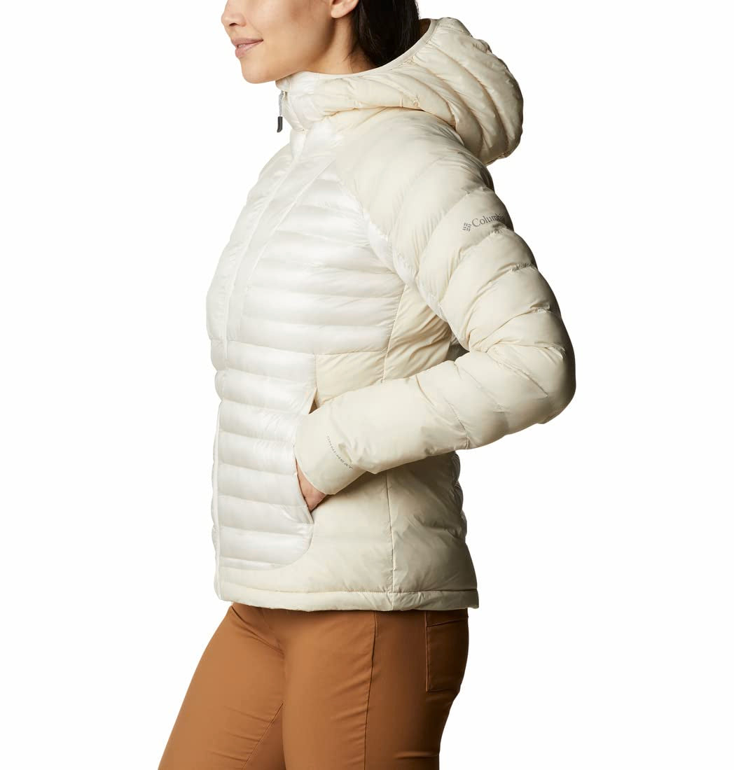 Columbia Womens Labyrinth Loop Hooded Jacket, Chalk, L