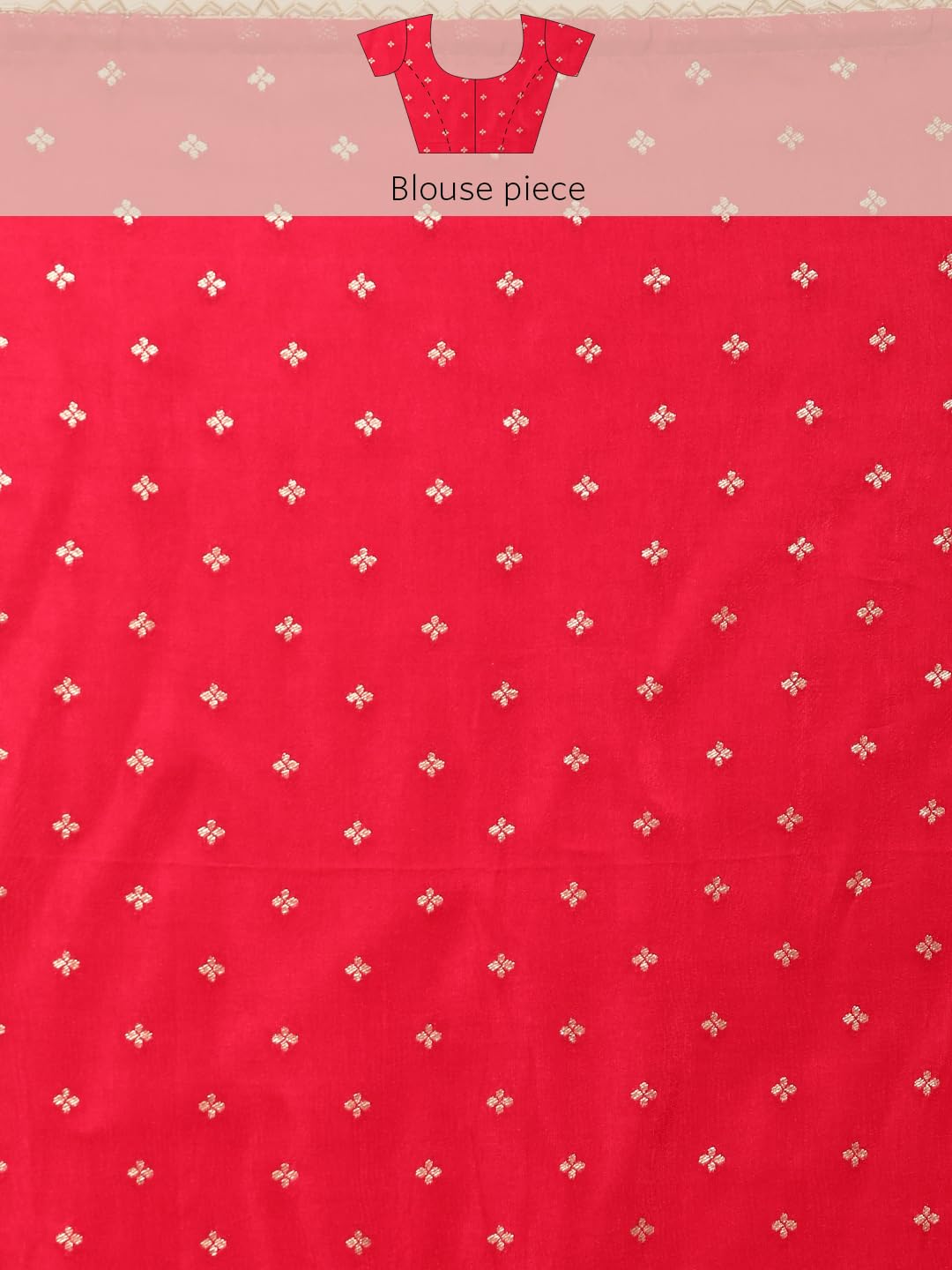 MOHEY Rani Art Silk Zari Weaved Saree for Women