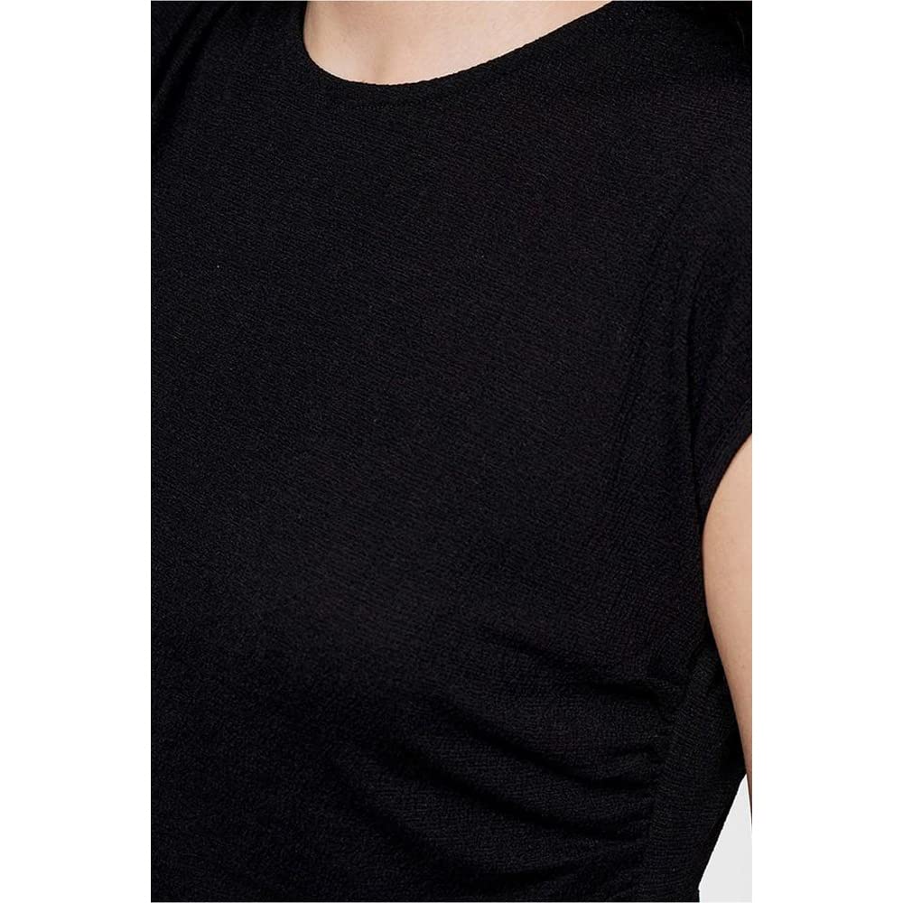 AND Women's Regular Fit Tunic Shirt (FW22AB004TKT_Black XS)