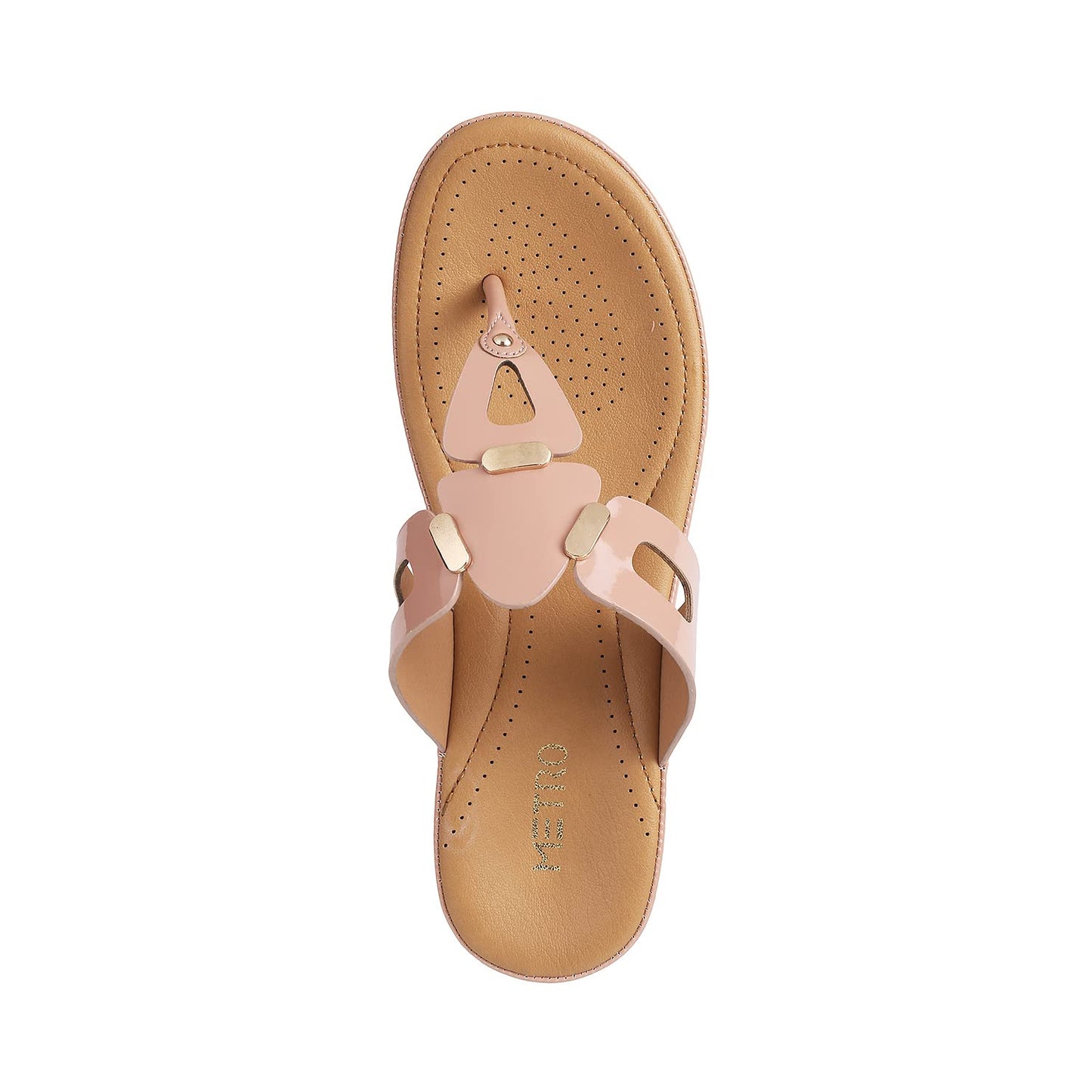 Metro Women's Peach Synthetic Sandals