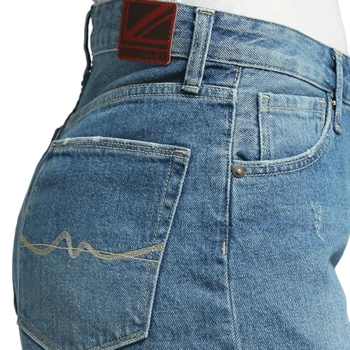 Pepe Jeans Women's Boyfriend Shorts (PL801151J678_MED Worn_Mid Indigo Blue
