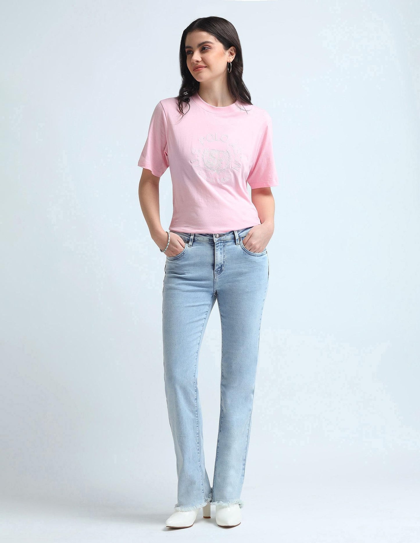 U.S. POLO ASSN. Women's Loose Jeans (UWAW24JEN172_Blue