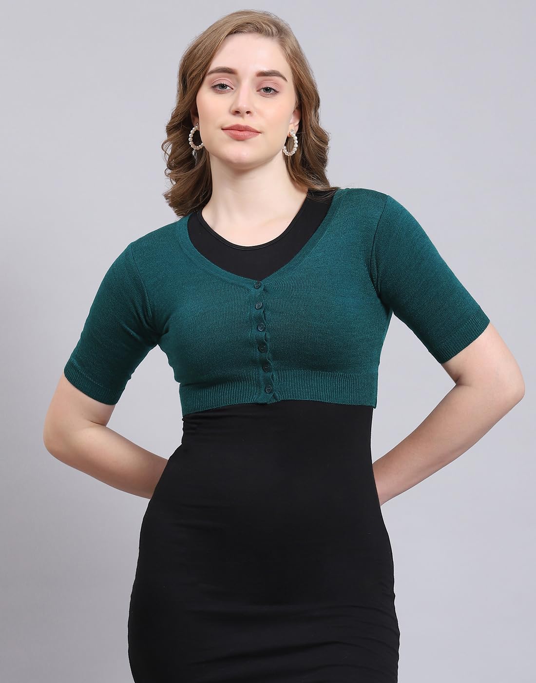 Monte Carlo Women's Wool V-Neck Sweater (1232794HS-451_Plum_XL)
