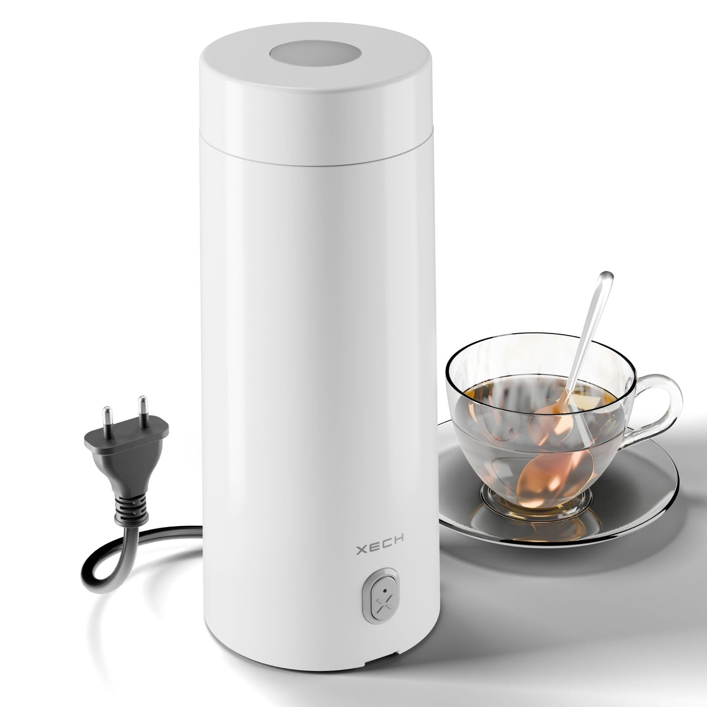 XECH Small Electric Kettle For Travel Hot Water Mini Kettle In-Built Cable Portable Bottle Design 300W Heating Element to Boil Water and Prepare Tea Coffee without Milk (Hydroboil Lite)