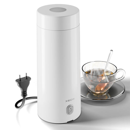 XECH Small Electric Kettle For Travel Hot Water Mini Kettle In-Built Cable Portable Bottle Design 300W Heating Element to Boil Water and Prepare Tea Coffee without Milk (Hydroboil Lite)