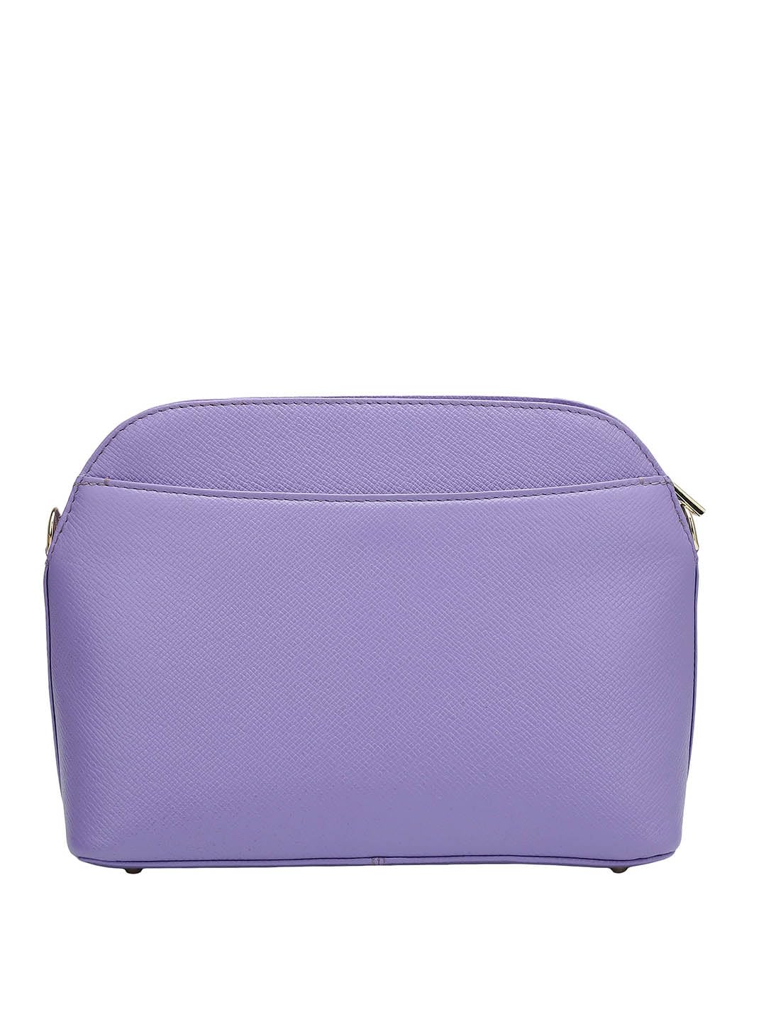 Da Milano Genuine Leather Purple Sling Bag (01524) (Small)