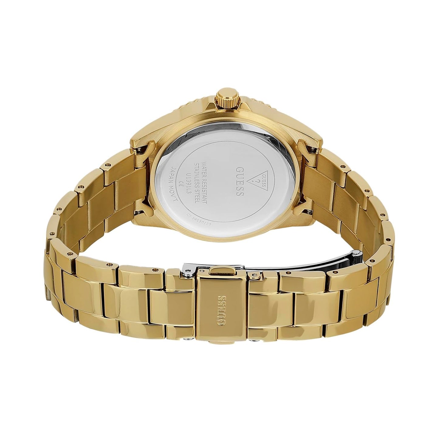 GUESS Stainless Steel Analog Green Dial Women's Watch-U1391L3M, Band_Gold