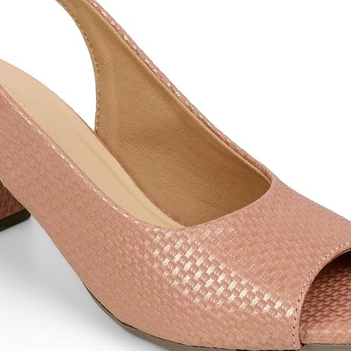tresmode PEEP Pink Women's Dress Peep-Toe Sandals in Size 8 UK / 41 EU
