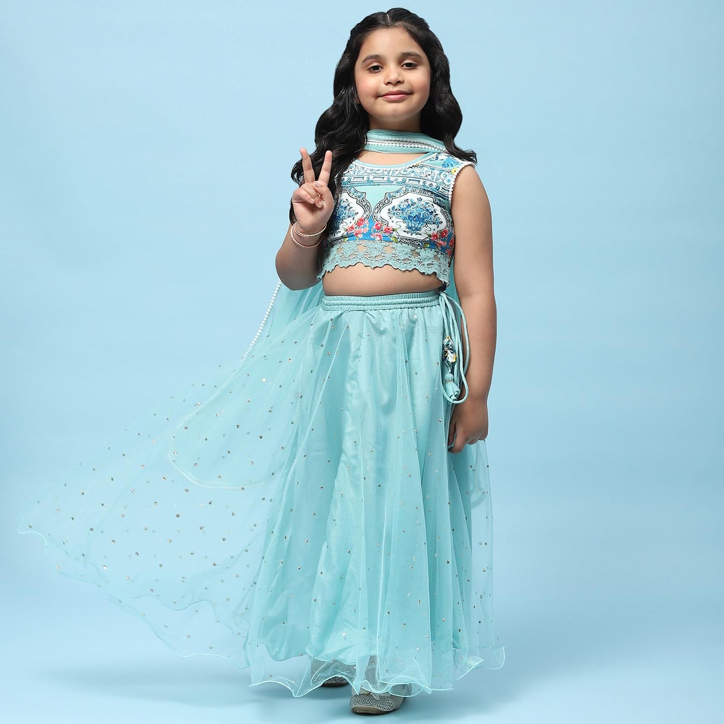 BIBA Girls PRINTED STRAIGHT KID(KWSUMMER ZEST5826_WHITE_11)