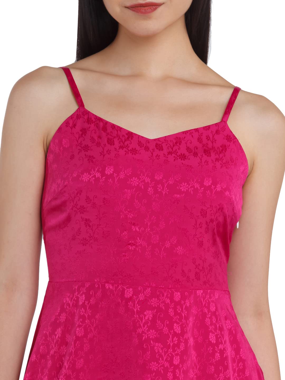 Zink London Women's Wine A-Line Short Dress