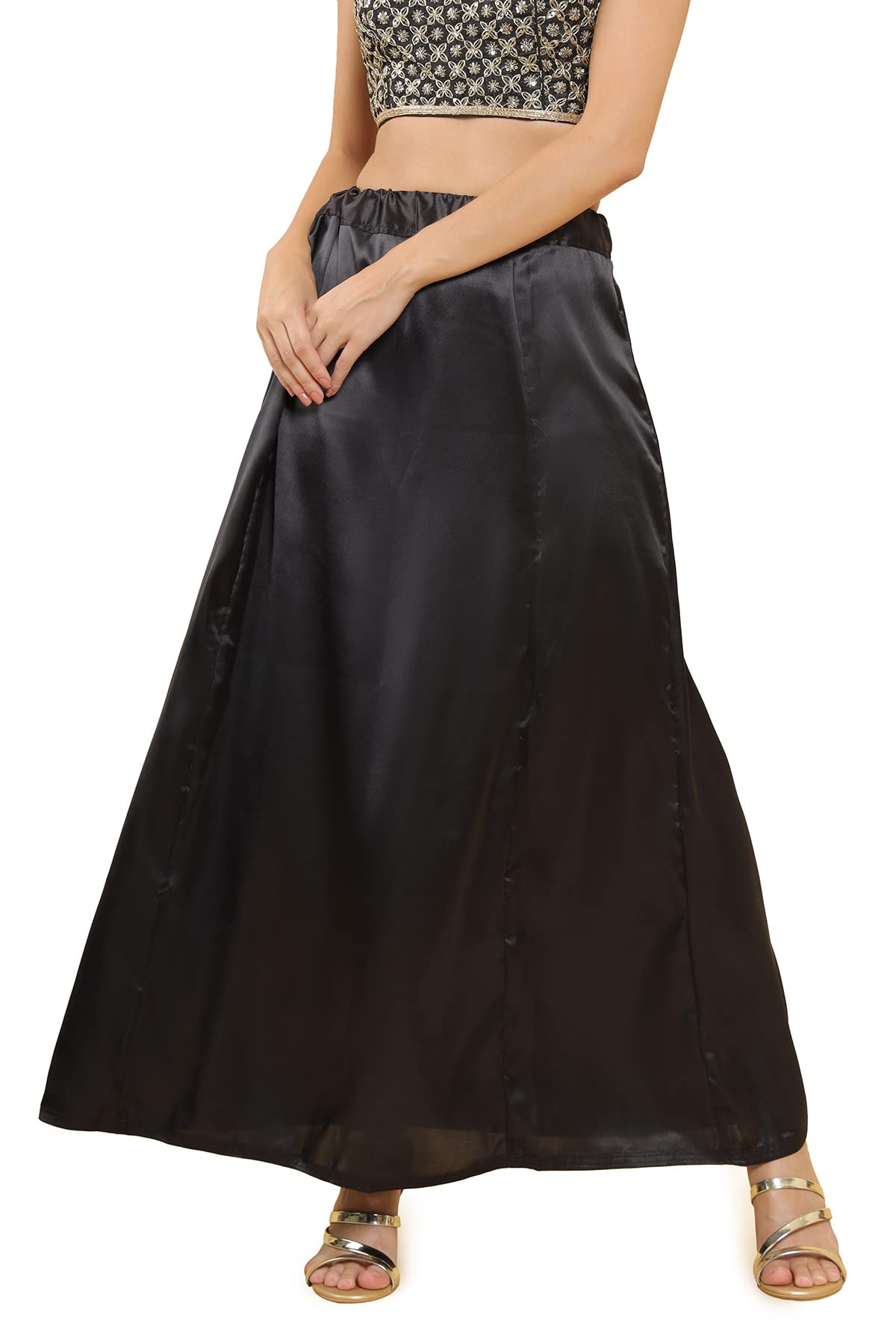 Soch Black Satin Petticoat