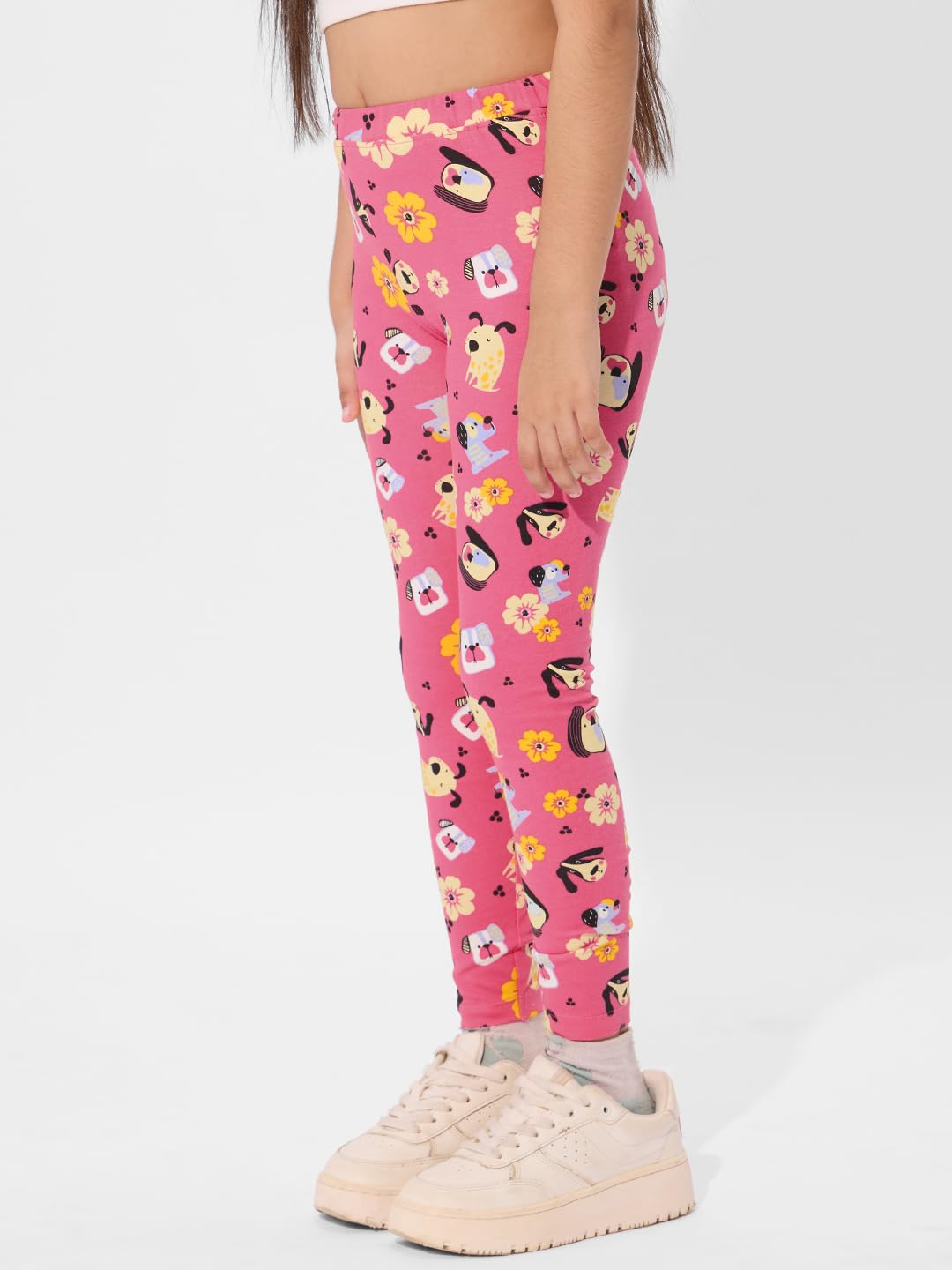 The Souled Store Mystical Printed Cotton Leggings for Girls