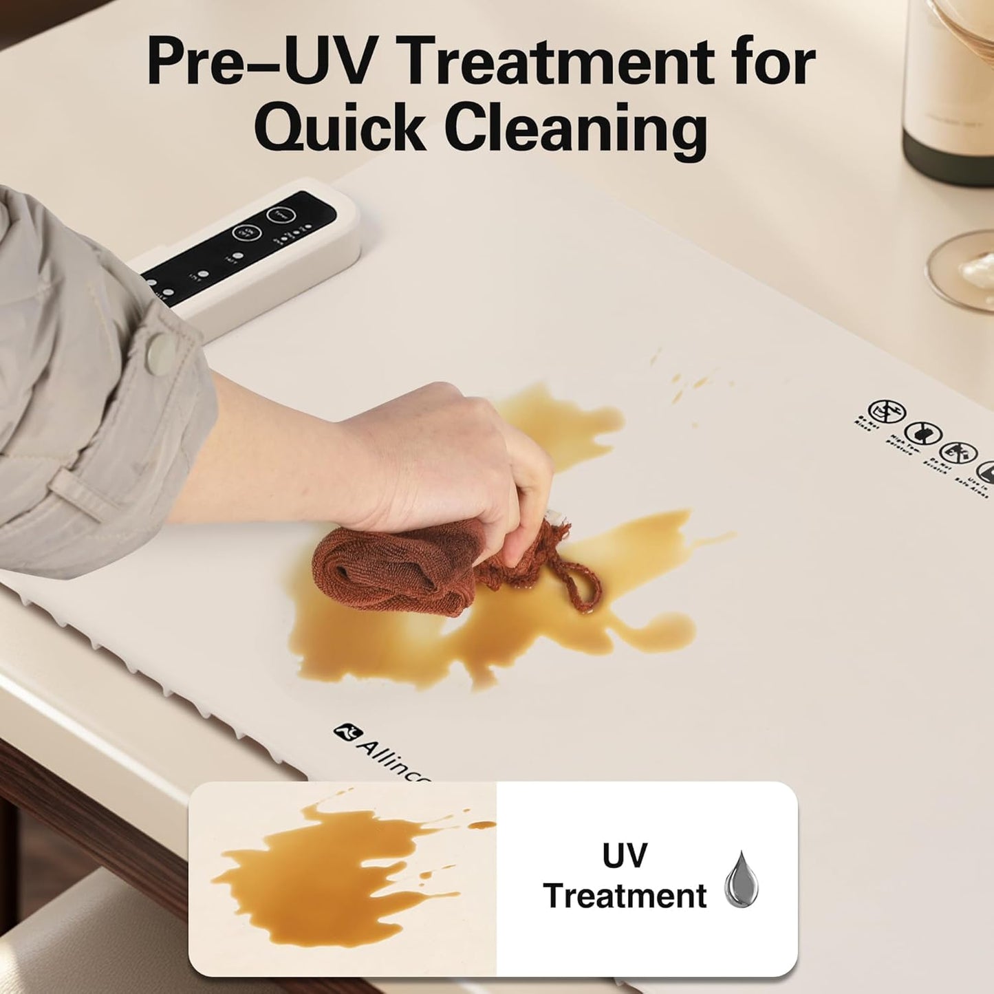 Food Warming Mat for Dining Table & Kitchen | Electric Food Warmer with Adjustable Temperature | Portable Roll-Up Hotplate for Casseroles, Roti, Snacks, Picnic, Travel & Winter Meals