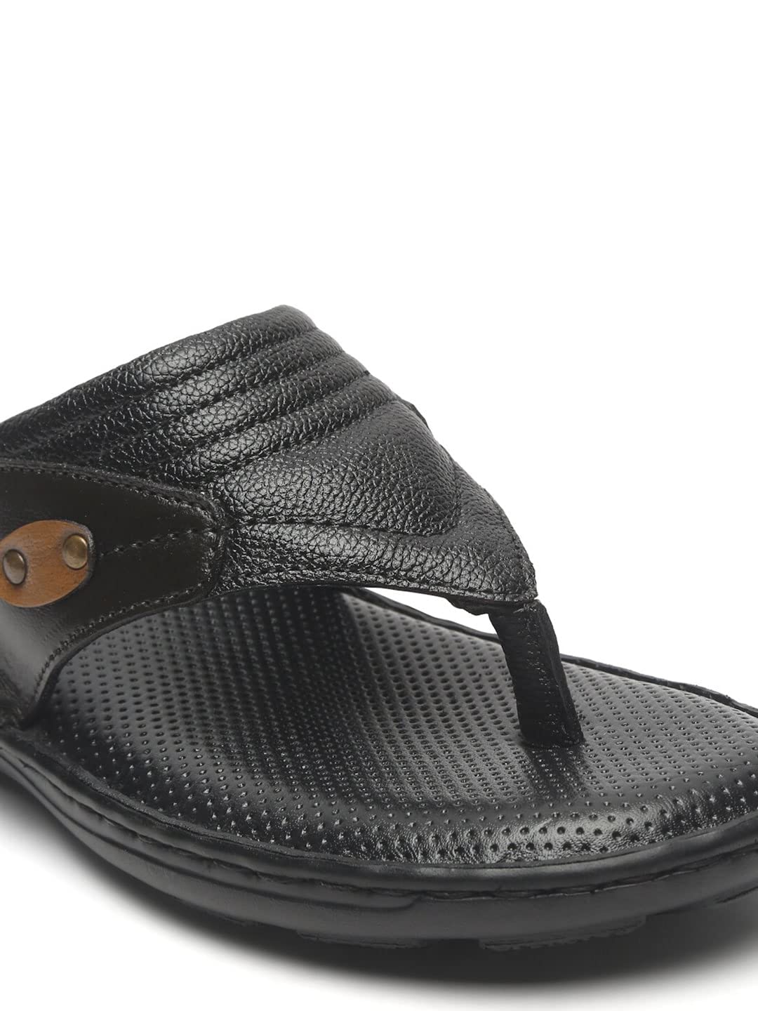 pelle albero Men Brown Leather Comfort Sandals