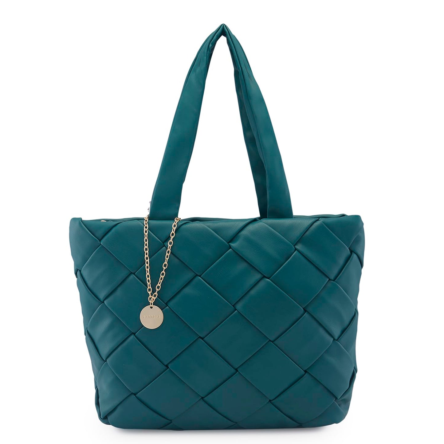 Caprese Merlin Tote Bag, Large-Bottle Green | Stylish Handbag for Women | Spacious, Versatile Office & Daily Essentials Tote | Top Zip Closure