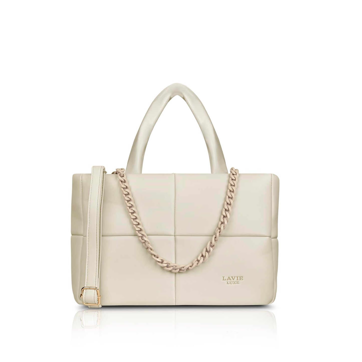 Lavie Luxe Women's Puff Tote Bag for Women | Tote Bag for Work | Ladies purse | Stylish Shoulder Bag | Gift for Women