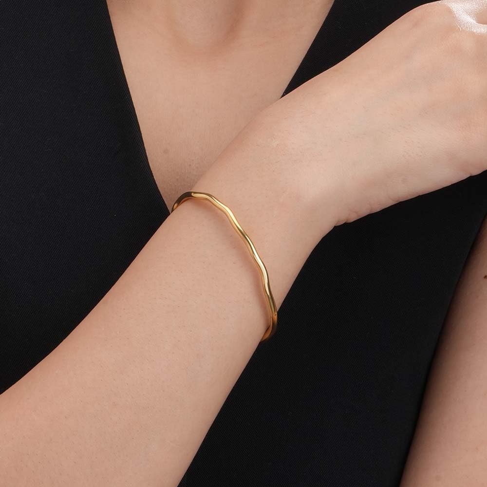 PALMONAS Wave Bracelet for Women - Gift for Girls & Women | Waterproof & Anti-Tarnish Bracelet