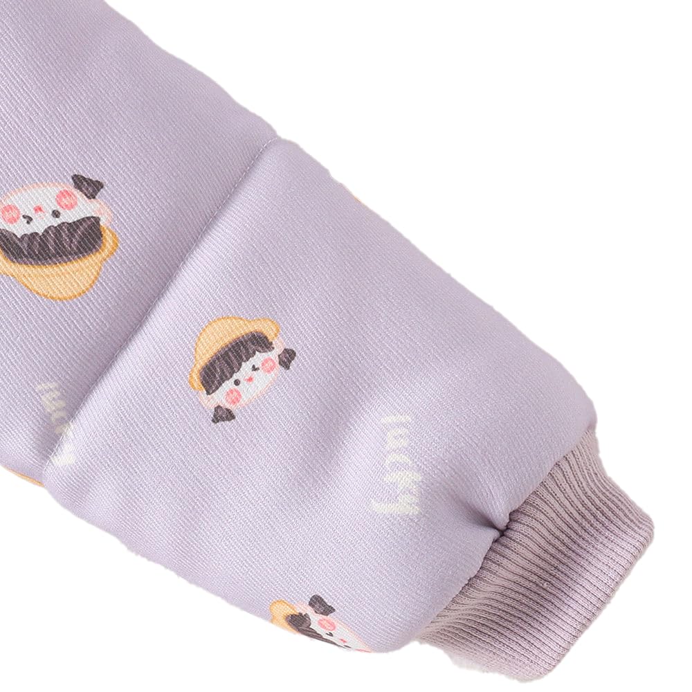 Hopscotch Baby Girls Polyester Waist Length Jackets in Lilac Color For Ages (12-18 Months)