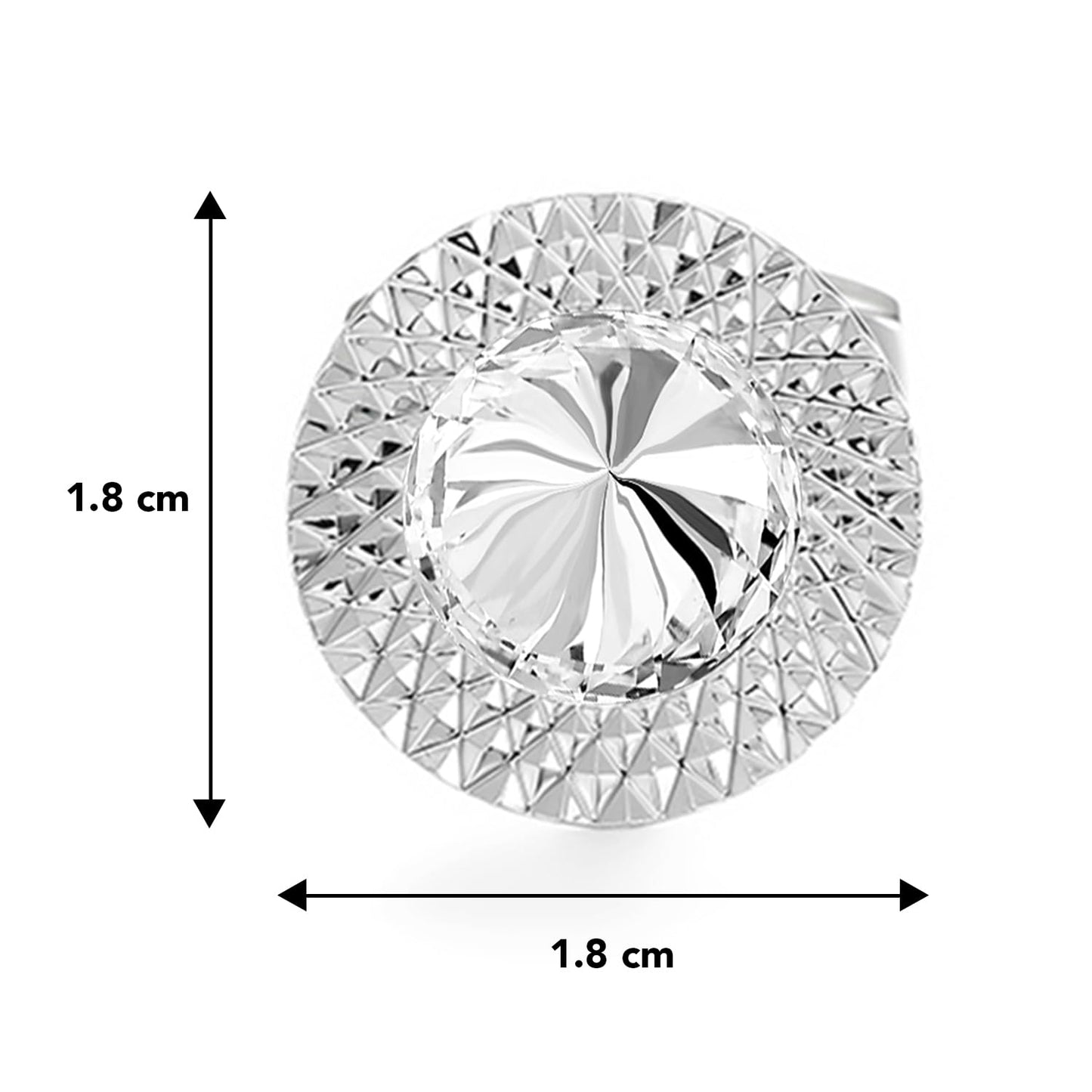 Peora White Silver Plated Cufflinks Set Stylish Wedding Business Accessories for Men & Boys - Valentines Gift for Him