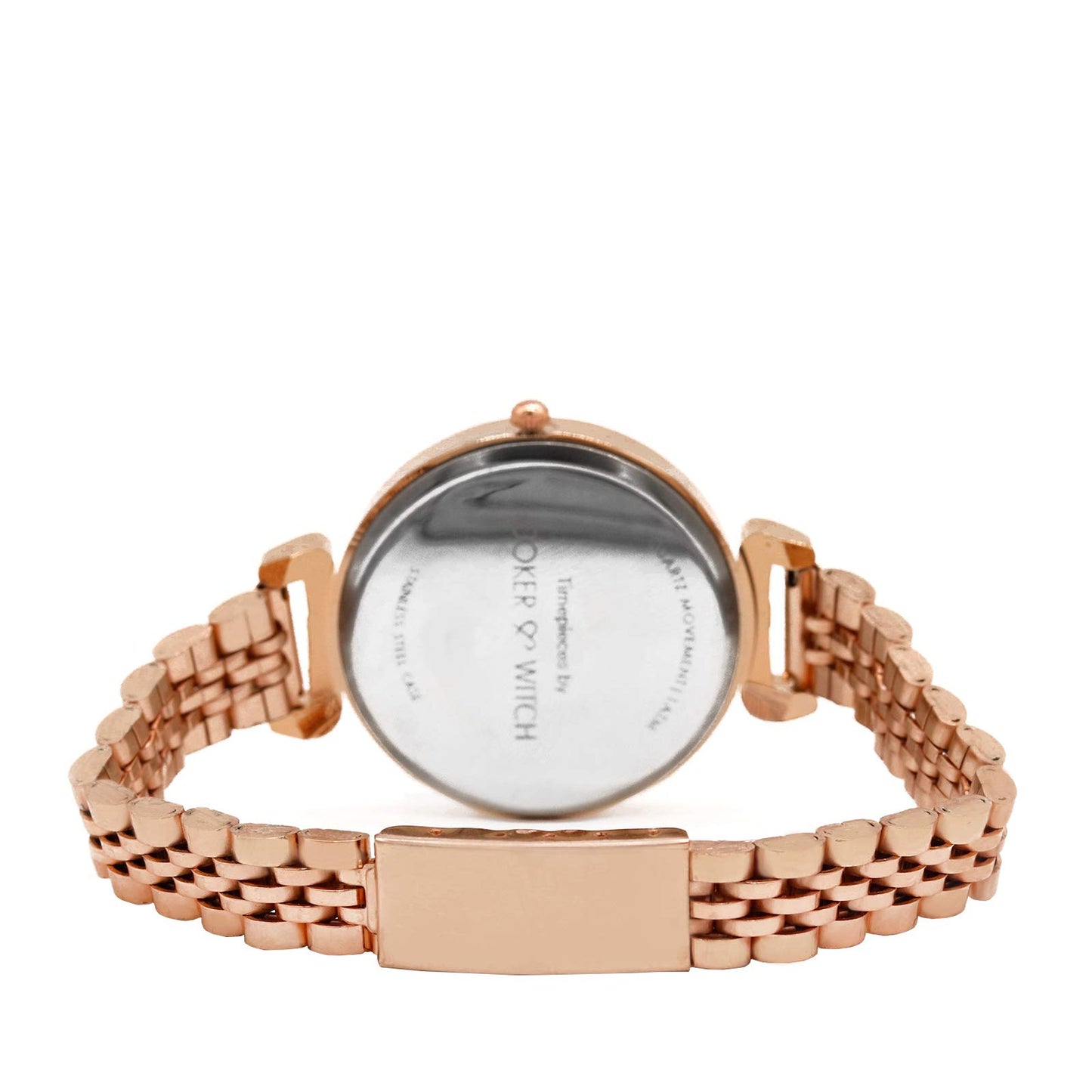 Joker & Witch Petite White Dial 12mm Rose Gold Stainless Steel Watch for Women