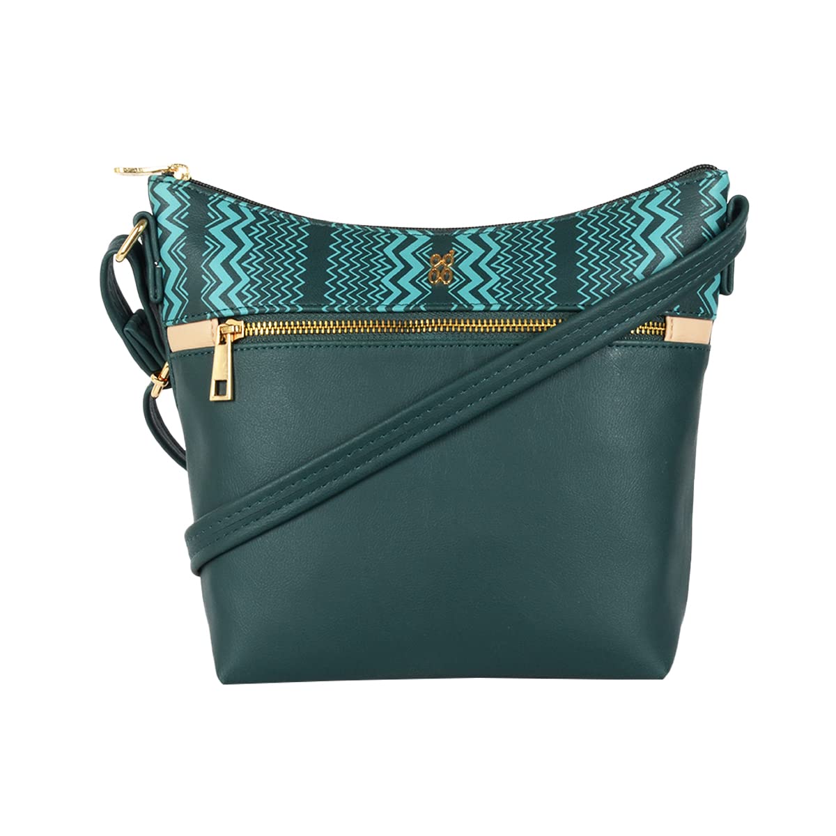 Baggit Women Green Sling Bag Small Size | Ladies Stylish Casual Cross Body Purse Handbag