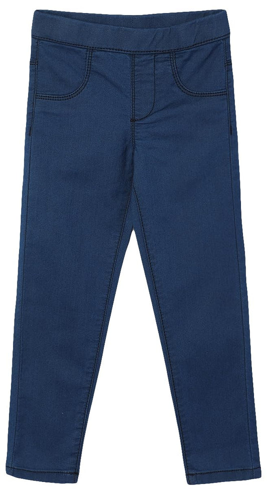 Max Girls Solid Denim Jeggings (S24CBD05MID Blue)_3-4Y
