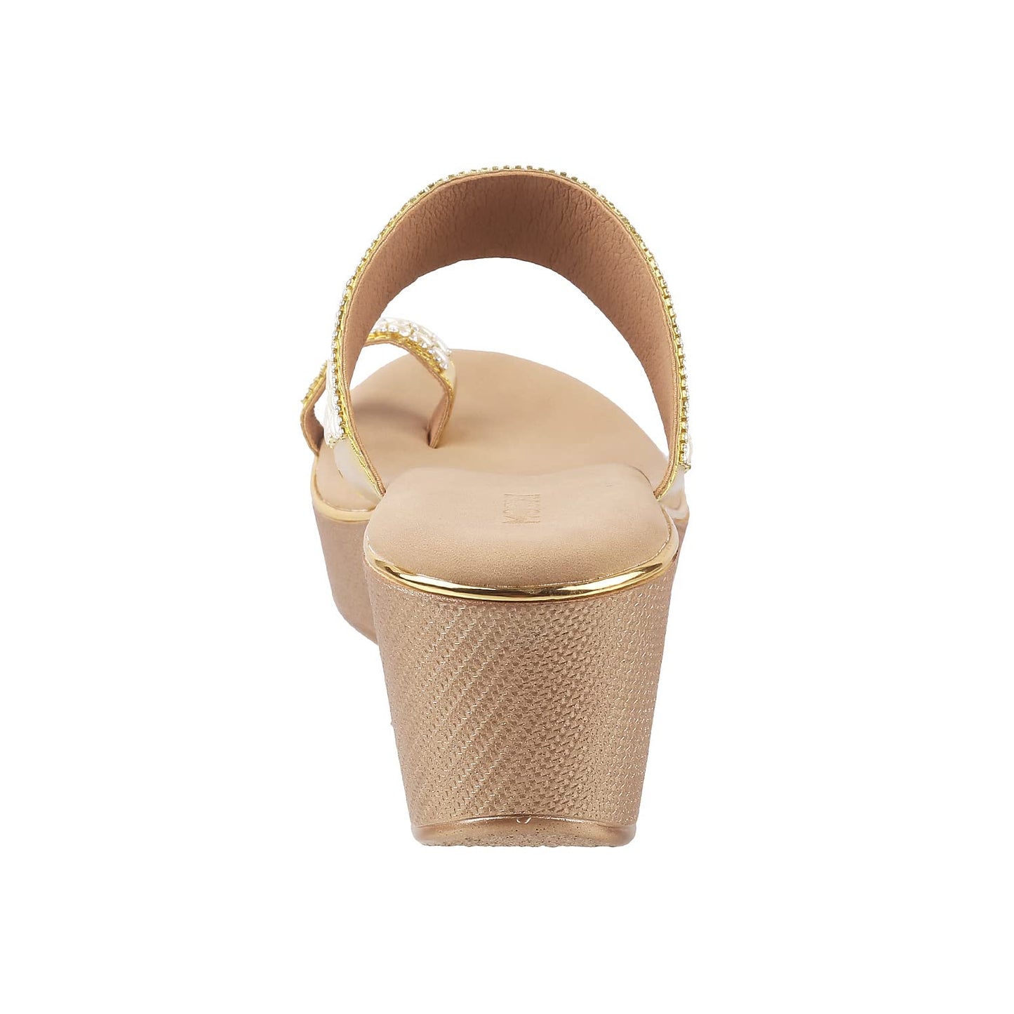 Mochi Womens Synthetic Gold Slip Ons (Size (4 UK (37 EU))