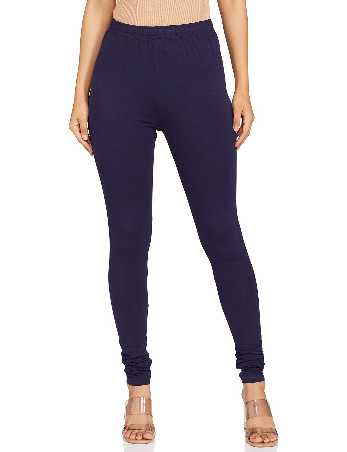 Max Women's Relaxed Fit Cotton Churidar Leggings (NOOSKC21NANAVY_Navy_XXL_Navy_2XL)