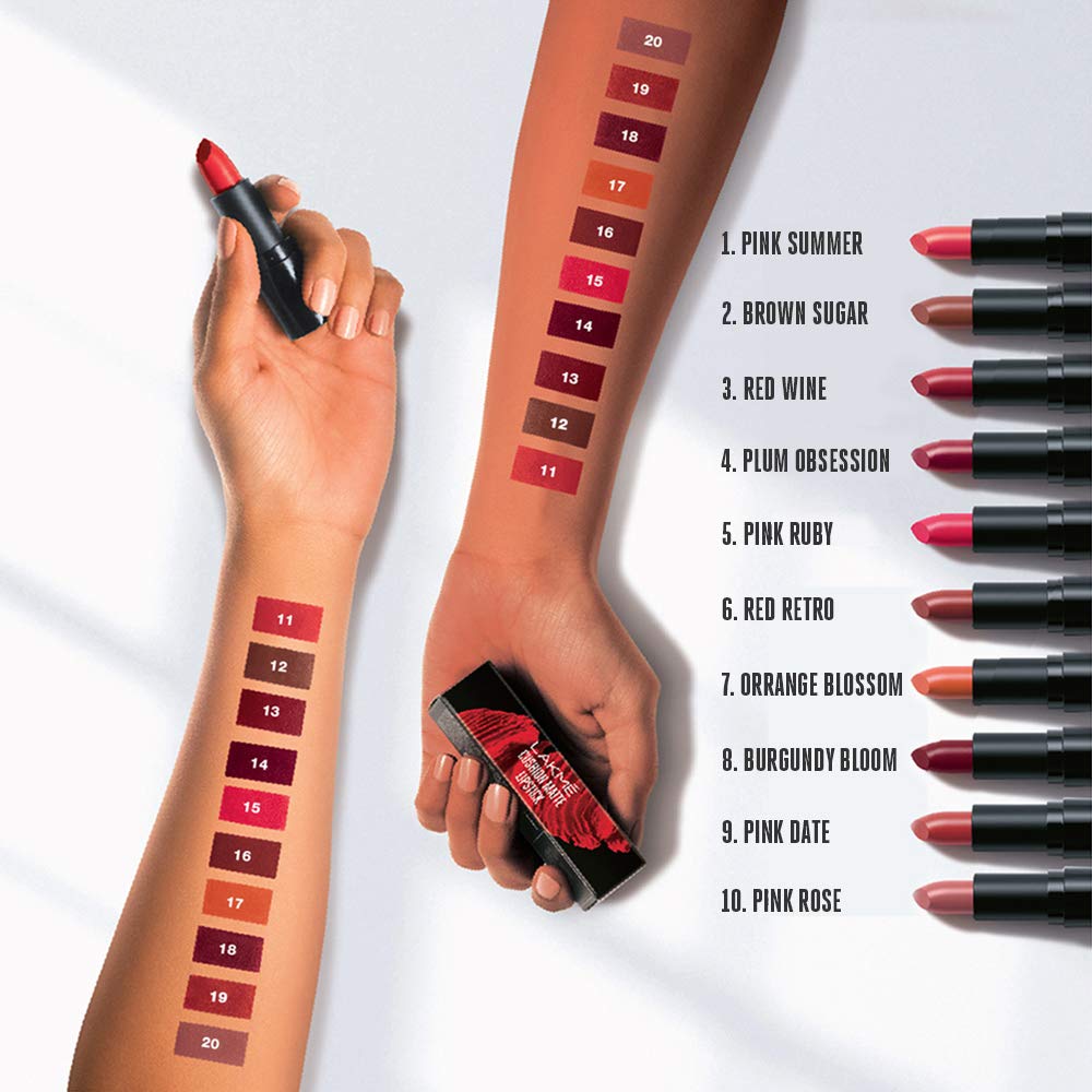 Lakme Forever Matte Lipstick, Waterproof, Non Drying, Creamy Matte Bullet Lipstick Made With French Rose Oil Extracts, Nude Toast, 4.5g