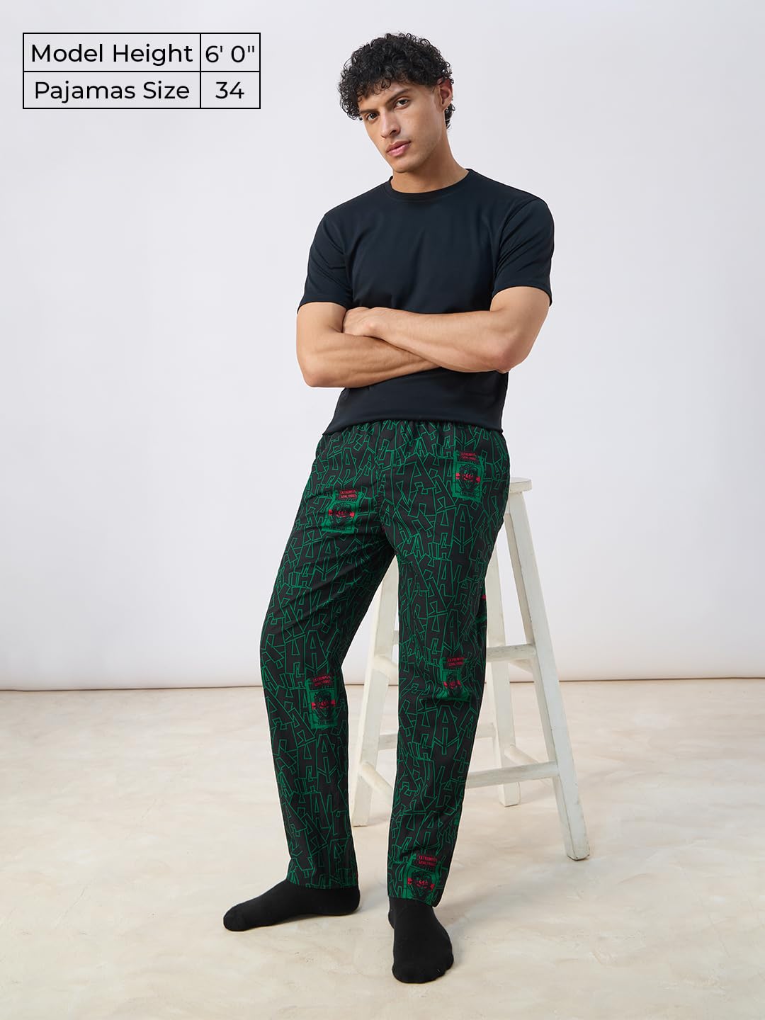 The Souled Store DC Comics: The Joke Men and Boys Elastic Waistband All Over Printed Cotton Relaxed Fit Lightweight All-Season Lounge Pyjamas