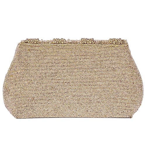 Peora Gold Clutch Purses for Women Handmade Evening Sling Handbag Stylish Bridal Fashion Clutch Bag for Girls (C158G)