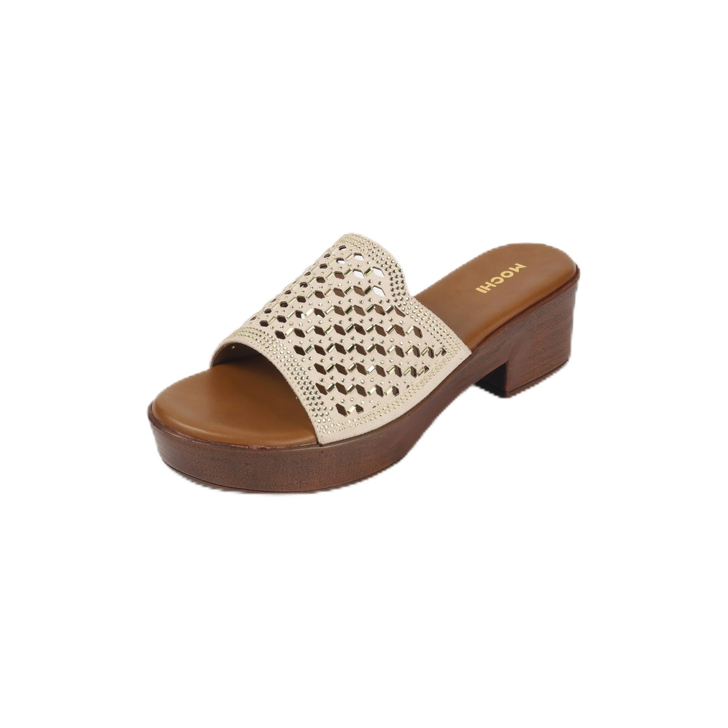 Mochi Women's Beige Open Casual with Platforms UK/2.5 EU/35(35-1747)