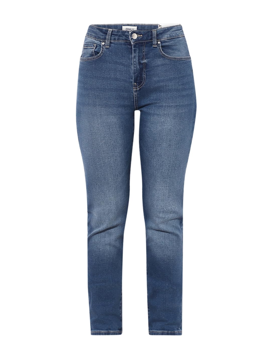 ONLY Women's High Rise Slim Jeans Medium Blue Denim