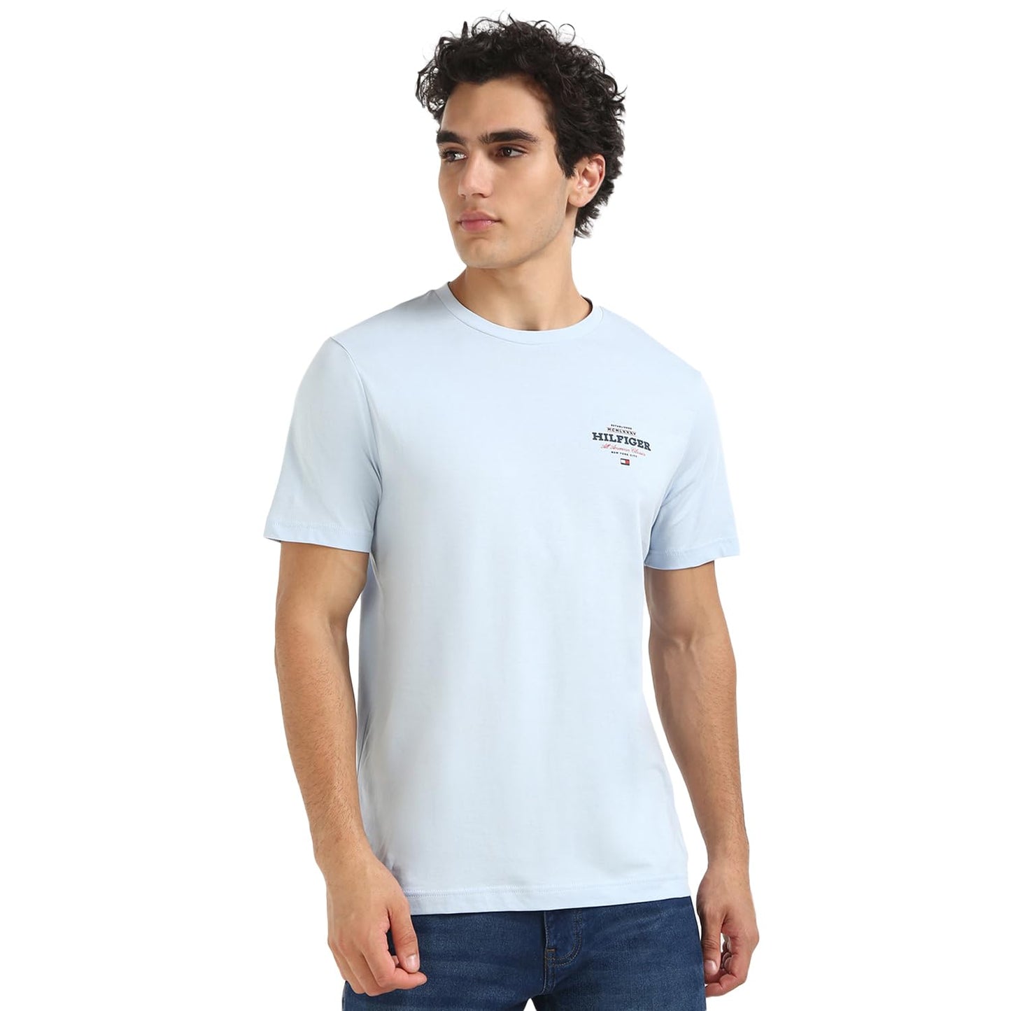 Tommy Hilfiger Mens Blue Color T-Shirt (XS)