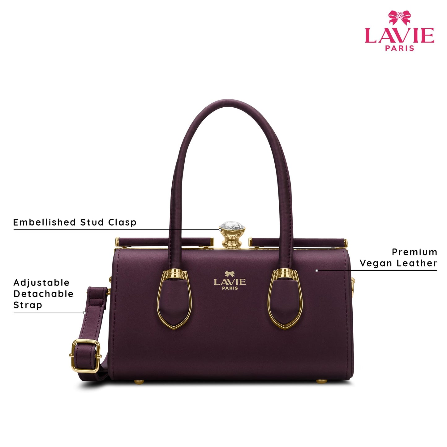 LAVIE PARIS Women's Gazelle Frame Satchel Bag | Satchel Handbag for Work | Ladies Purse | Stylish Shoulder Bag | Gift for Women