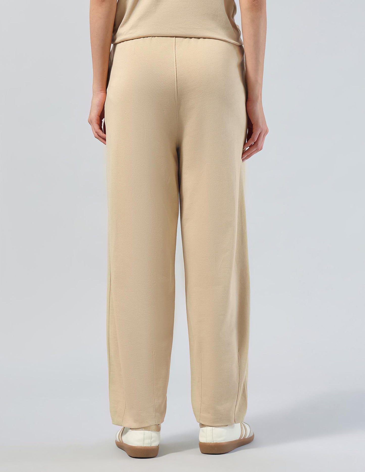 U.S. Polo ASSN. Mid Rise Barrel Fit Lounge Trousers (UWAW25TRO163_Beige_30)