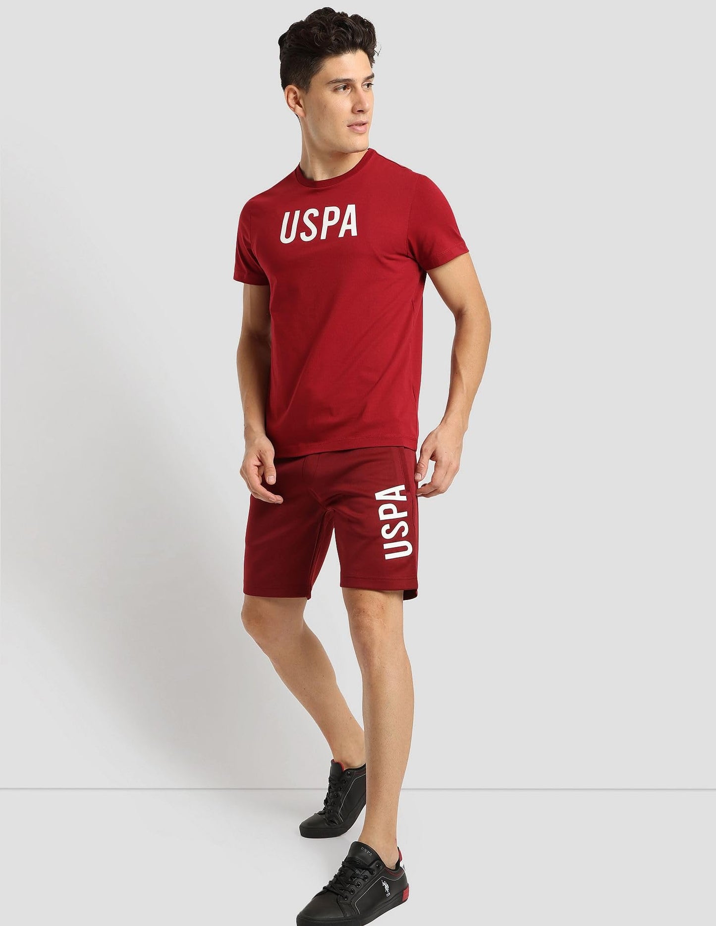 U.S. POLO ASSN. Knitted Shorts Slim (USSRTS0111_DK. RED_36)