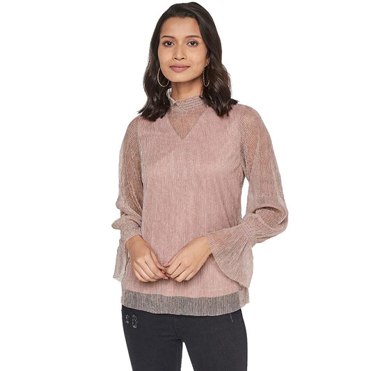 AND Women's Regular Shirt (SS22AG010TGM_Blush 10)