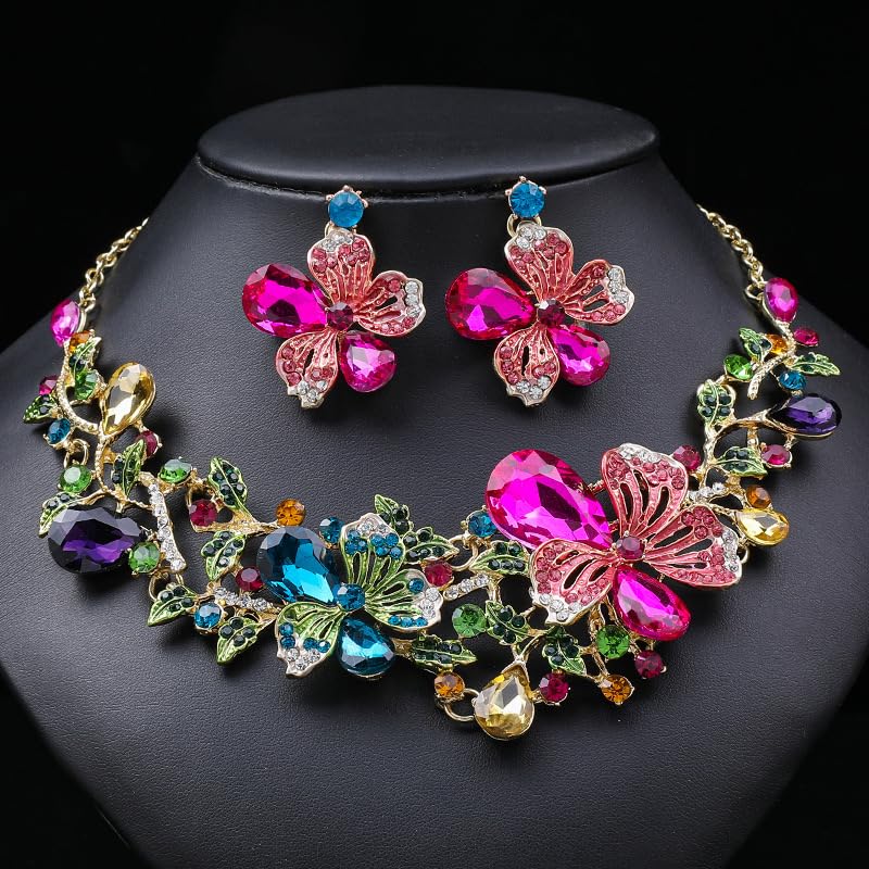 Shining Diva Fashion Necklace Jewellery Set for Women Latest Stylish Design Fancy Crystal (rrsd16639s)